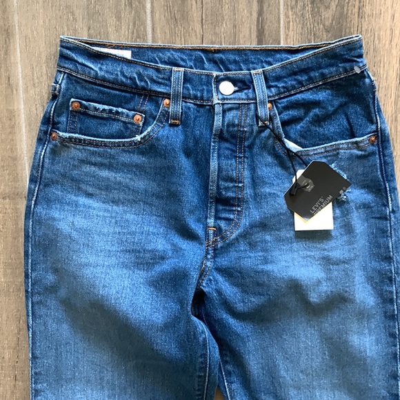 NWT Levi's 501 Original High Rise Straight Leg Cropped Jean W26 L26 - Picture 4 of 8